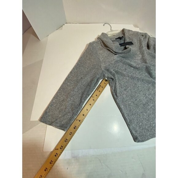 Adrienne Vittadini Cowl Neck Gray Pull Over Sweater Women's Size Large NWT - Picture 8 of 10